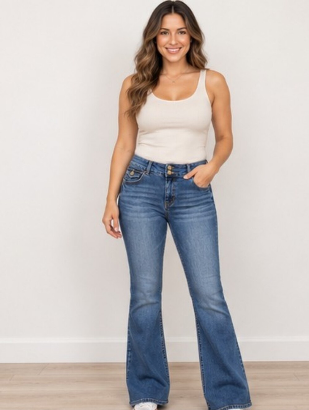CELEBRITY PINK | Bootcut Flare Jeans Size 13/31 Medium Wash Y2K
